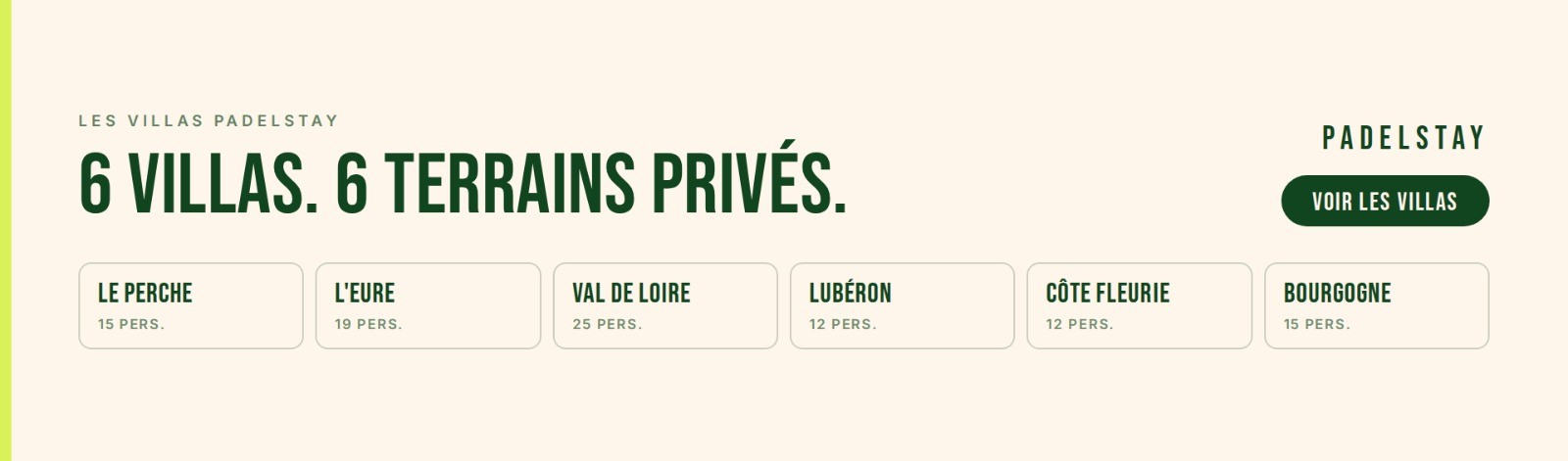PadelStay — 6 villas, 6 terrains privés